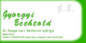 gyorgyi bechtold business card