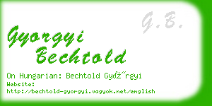 gyorgyi bechtold business card